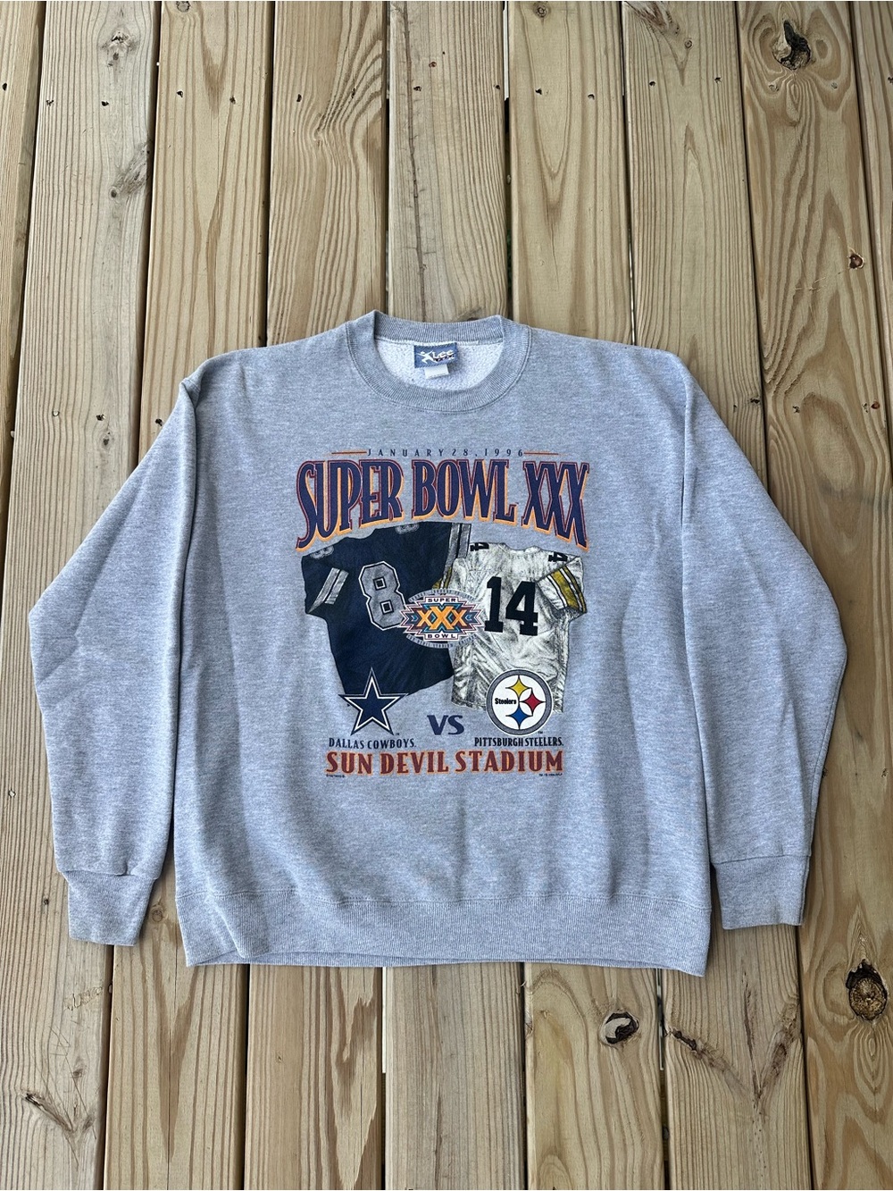 1996 Lee Sport NFL Super Bowl XXX Graphic Sweatshirt